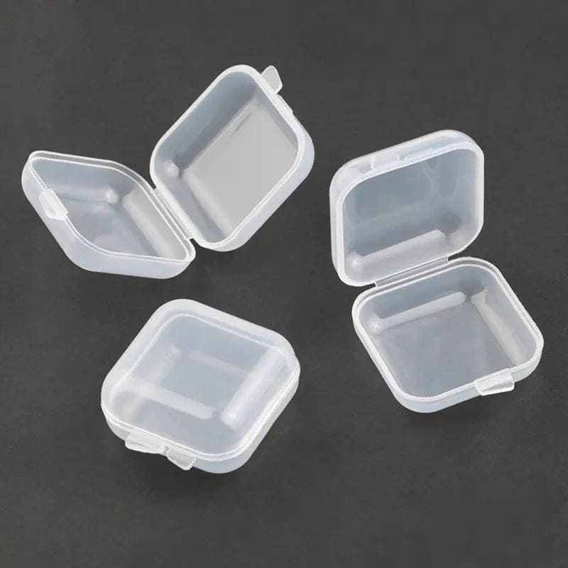 Set of 10 Transparent Mini Multifunctional Jewelry Storage Box, Portable Ring Earrings Jewelry Storage Box, Empty Plastic Clear Mini Empty Square Small Boxes, Small Storage Organizer Set of 10 Transparent Mini Multifunctional Jewelry Storage Box, Portable Ring Earrings Jewelry Storage Box, Empty Plastic Clear Mini Empty Square Small Boxes, Small Storage Organizer